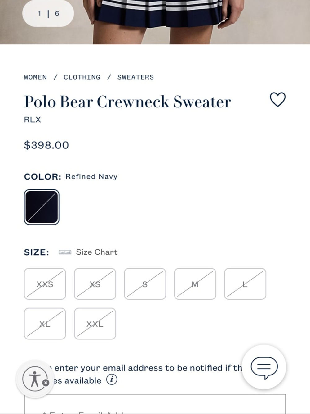 Polo Bear Crewneck Sweater - Navy Blue - Picture 2 of 5